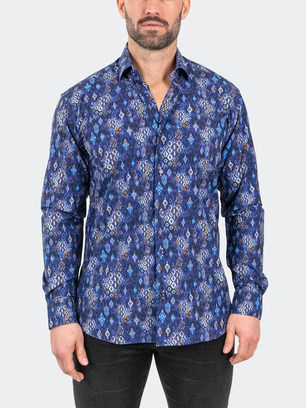 Maceoo Shirt | Einstein StretchDragonEye Blue