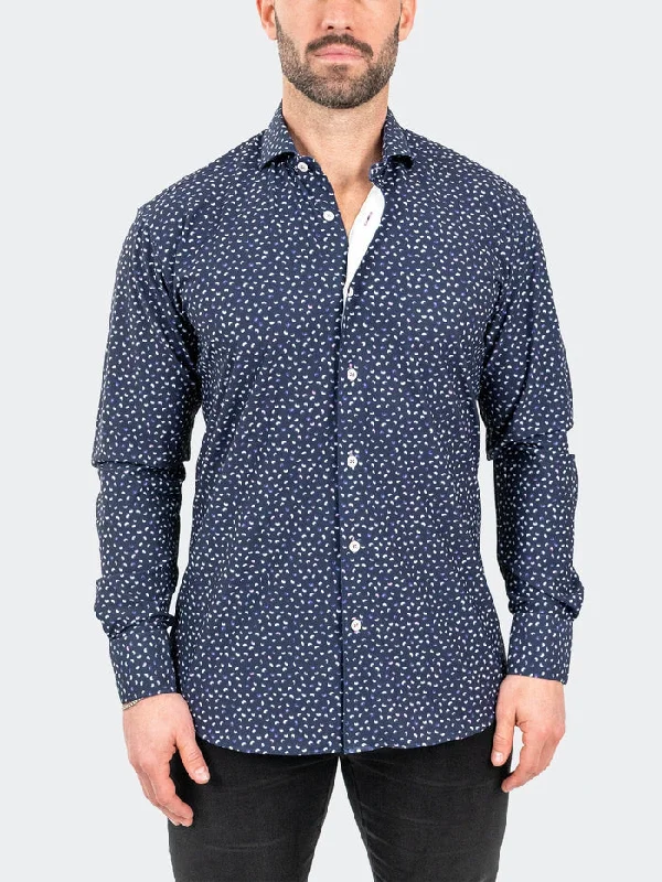 Maceoo Stretch Shirt | Einstein StretchMicroPaisley Navy