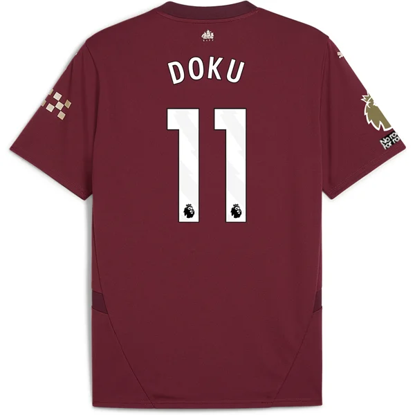 Puma Manchester City Jeremy Doku Third Jersey w/ EPL + No Room For Racism + Club World Cup Patches24/25 (Dark Jasper)