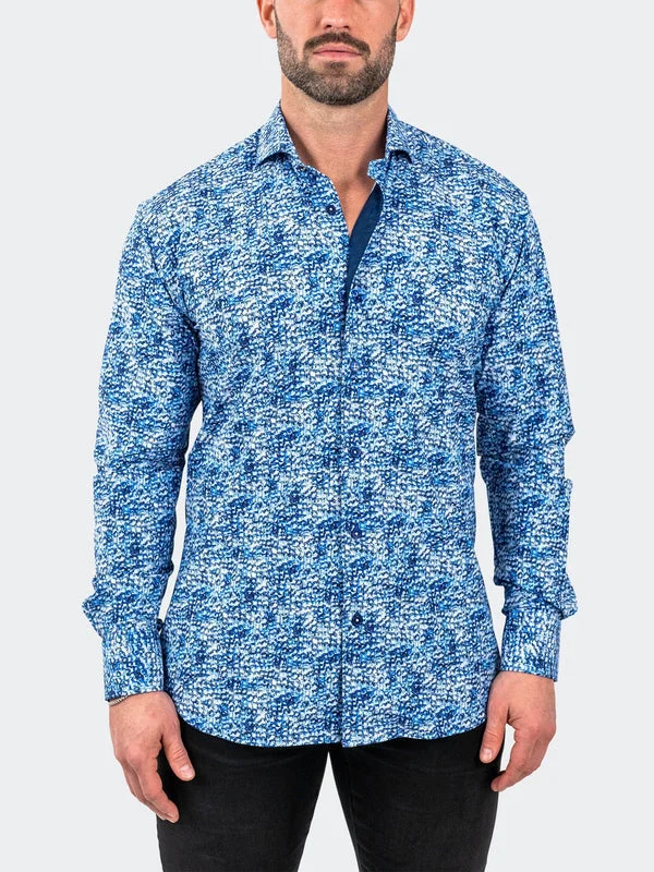 Maceoo Shirt | Einstein StretchIceCubes Blue