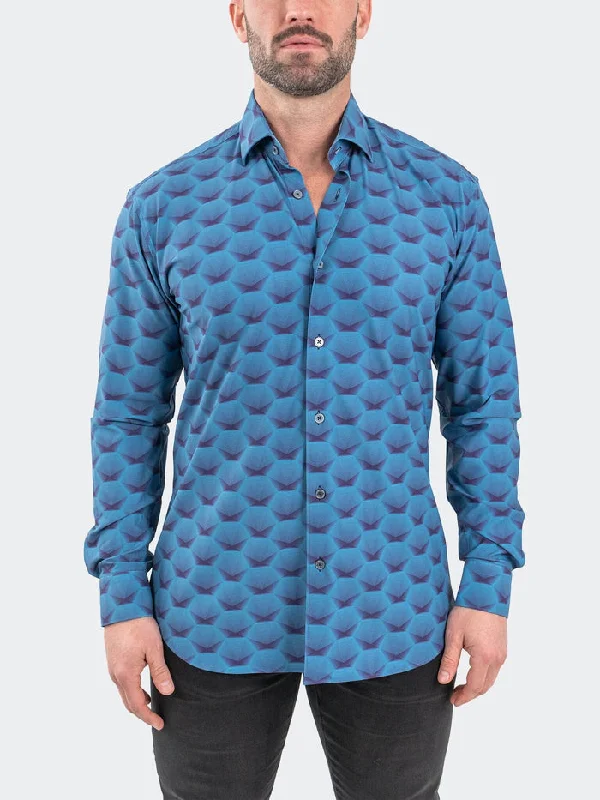 Maceoo Stretch Shirt | Einstein StretchHorizon Blue