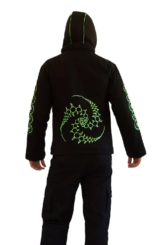 Morph Jacket Round Hood : Lime Triskelion