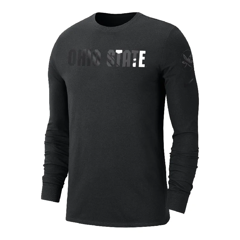 Ohio State Buckeyes Nike Tonal Classic Long Sleeve Black T-Shirt