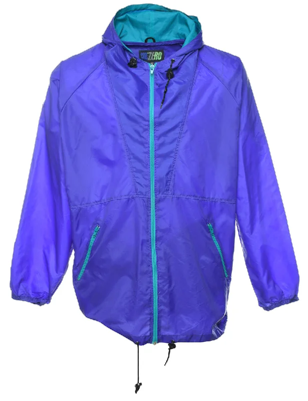 Purple & Blue Contrast Nylon Jacket - M