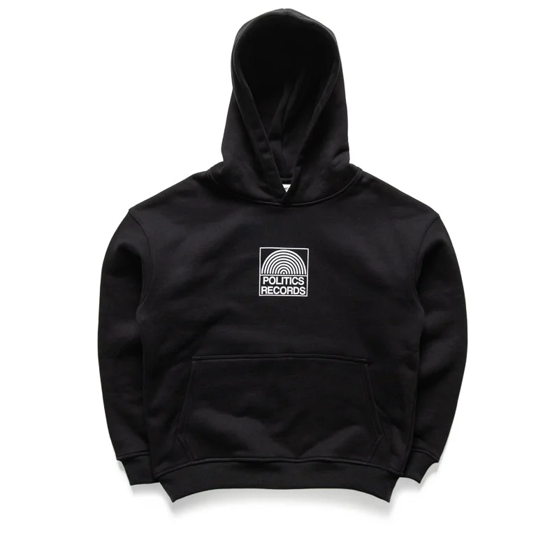 Politics Records Hoodie - Black