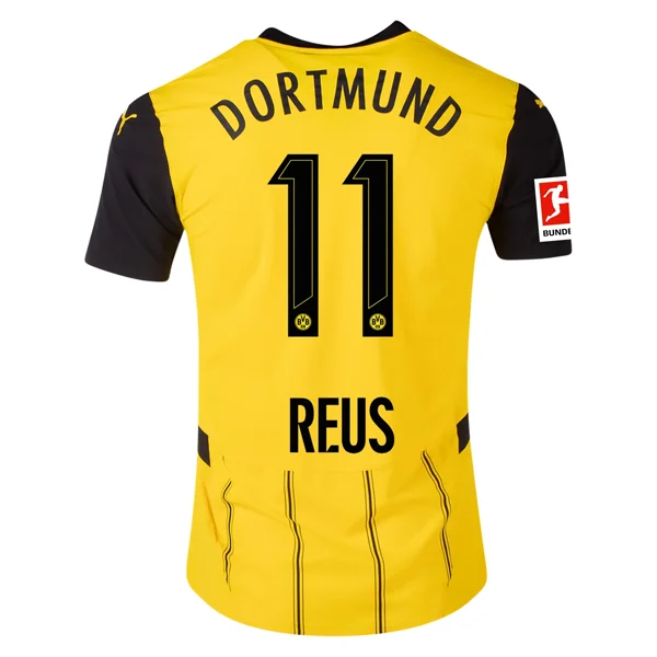 Puma Borussia Dortmund Authentic Marco Reus Home Jersey w/ Bundesliga Patch 24/25 (Faster Yellow/Puma Black)