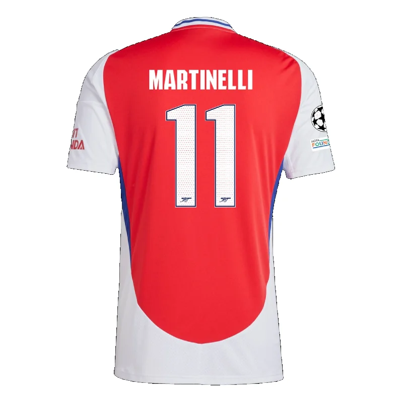 adidas Arsenal Gabriel Martinelli Home Jersey w/ Champions League Patches 24/25 (Better Scarlet/White)