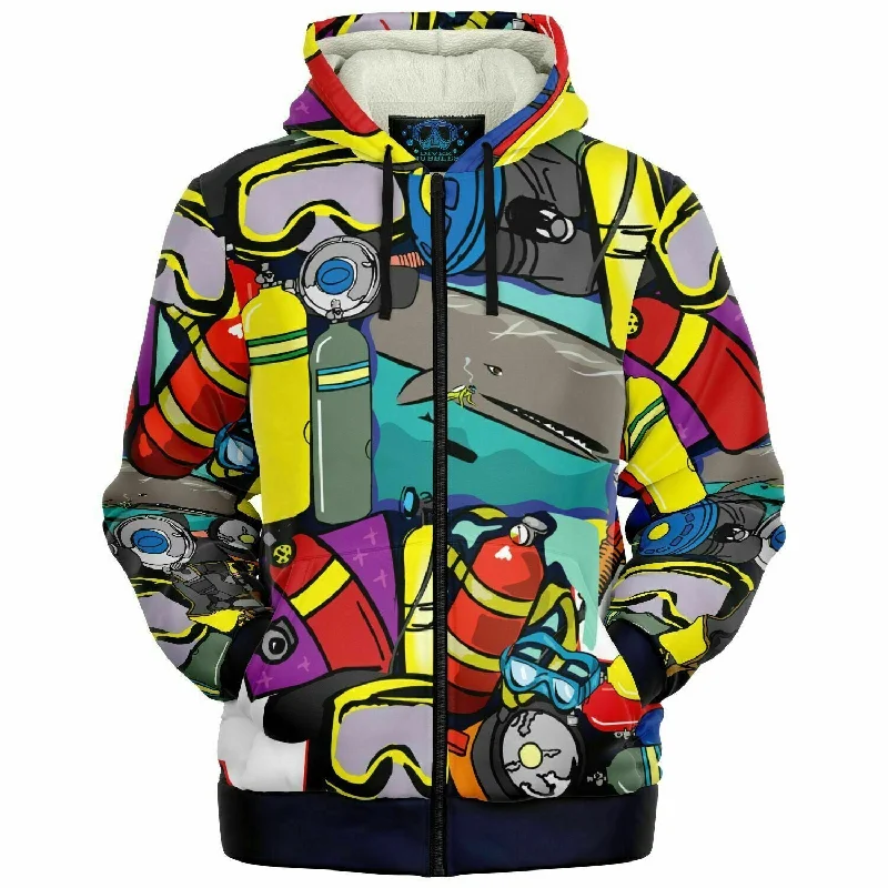 Pop Art Scuba Zip-Up Hoodie