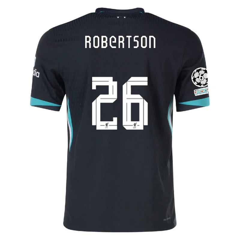 Nike Liverpool Authentic Andy Robertson Away Jersey w/ Champions League 24/25 (Night Forest/Washed Teal)