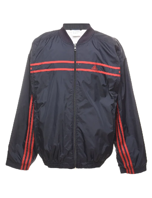 Adidas Navy & Red Nylon Jacket - L