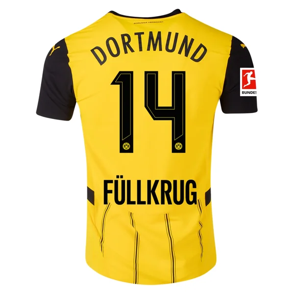 Puma Borussia Dortmund Niclas Füllkrug Home Jersey w/ Bundesliga Patch 24/25 (Faster Yellow/Puma Black)