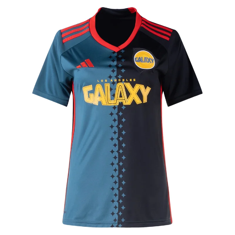 adidas Womens LA Galaxy Third Jersey 24/25 (Black/Viridian)