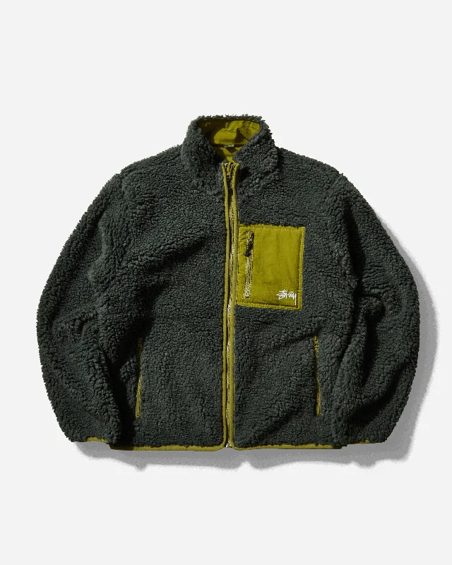 Men's Sherpa Reversible Jacket Green