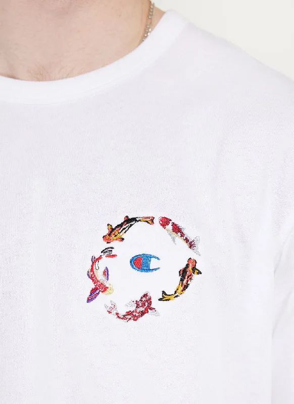 Koi Carp T Shirt | Champion and Percival | White