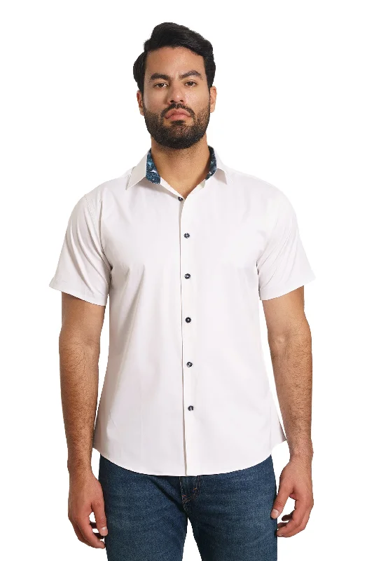 White Short Sleeve Shirt Th-2864Ss