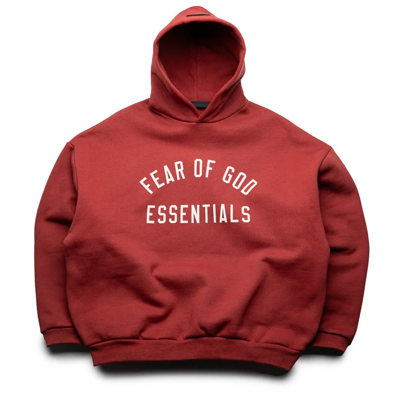 Fear Of God Essentials Fleece Hoodie - Crimson