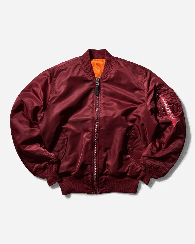 Men's MA-1 Bomber Jacket Burgundy