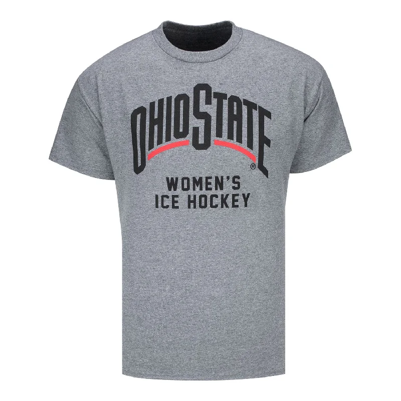 Ohio State Buckeyes Women's Ice Hockey Gray T-Shirt