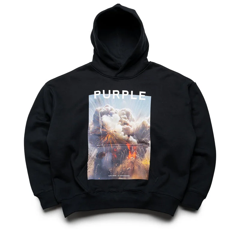 Purple Brand Fireworks Hoodie - Black