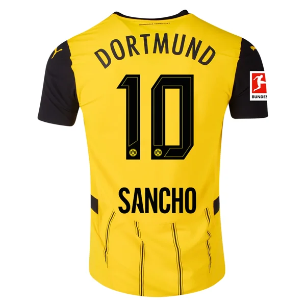 Puma Borussia Dortmund Jadon Sancho Home Jersey w/ Bundesliga Patch 24/25 (Faster Yellow/Puma Black)