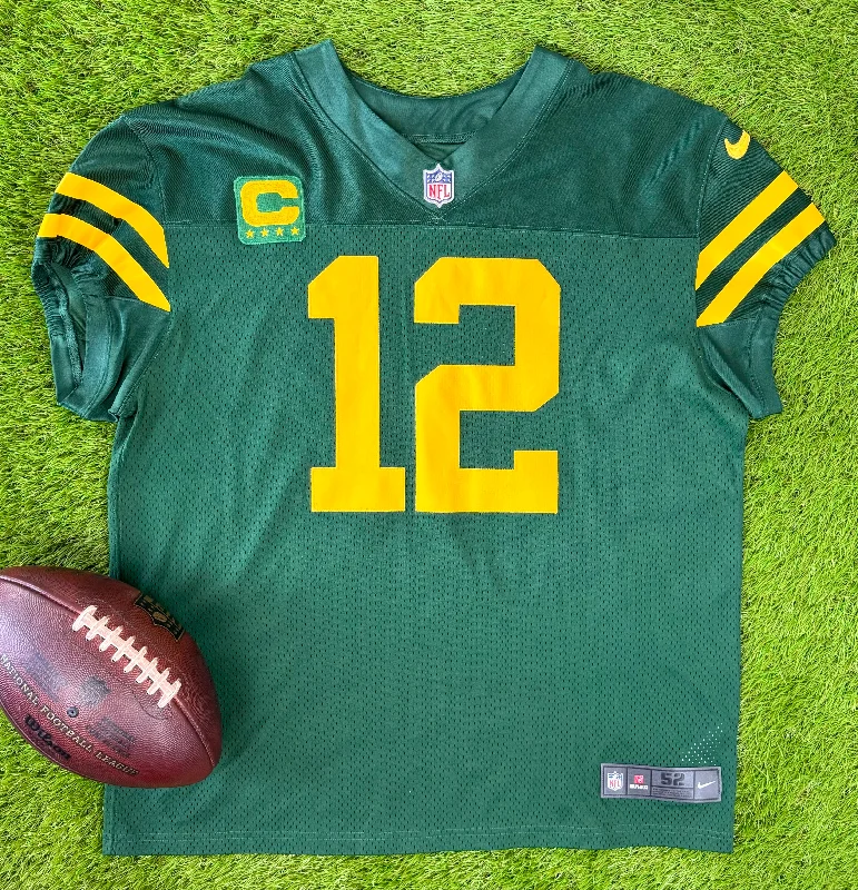 Green Bay Packers Aaron Rodgers 2021-2022 Throwback NFL Football Jersey (52/XXL)