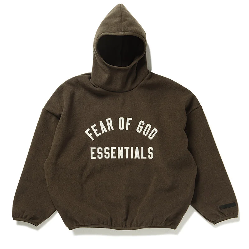 Fear Of God Essentials Brushed Hoodie - Brown