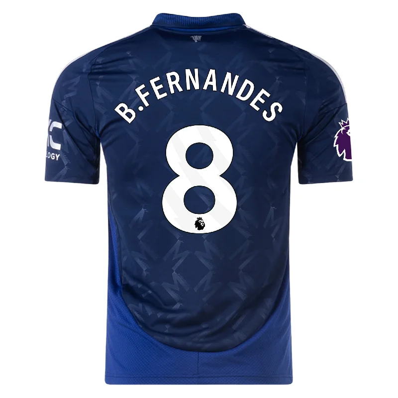 adidas Manchester United Bruno Fernandes Away Jersey w/ EPL Patch 24/25 (Night Indigo)