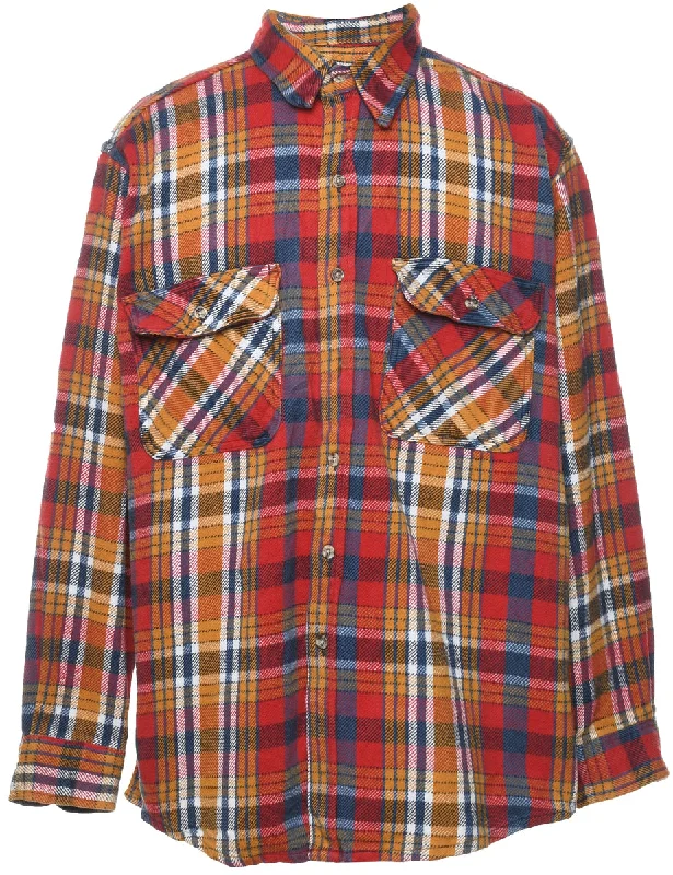 Long Sleeved Checked Multi-Colour Shirt - L