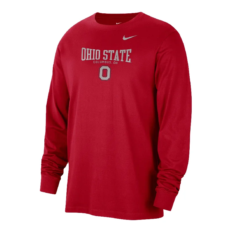 Ohio State Buckeyes Nike College Crewneck Scarlet Long Sleeve T-Shirt