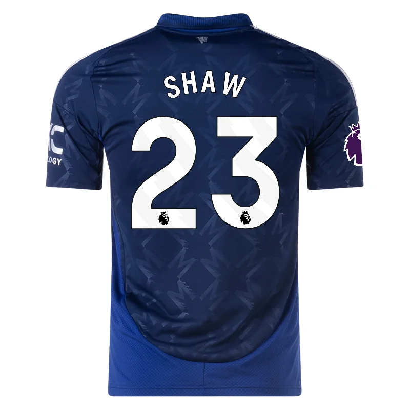 adidas Manchester United Luke Shaw Away Jersey w/ EPL Patch 24/25 (Night Indigo)