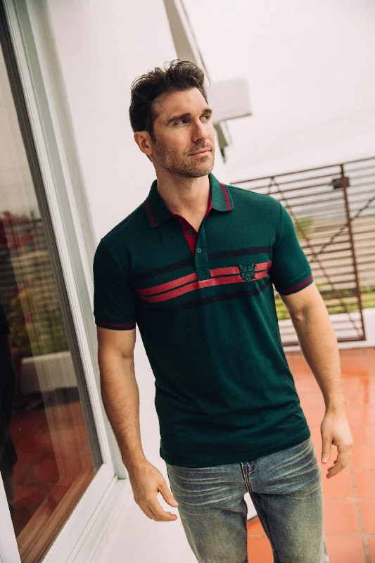 Men's Cotton Modern Fit Green Polo