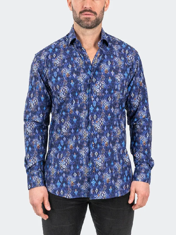 Maceoo Stretch Shirt | Einstein StretchDragonEye Blue