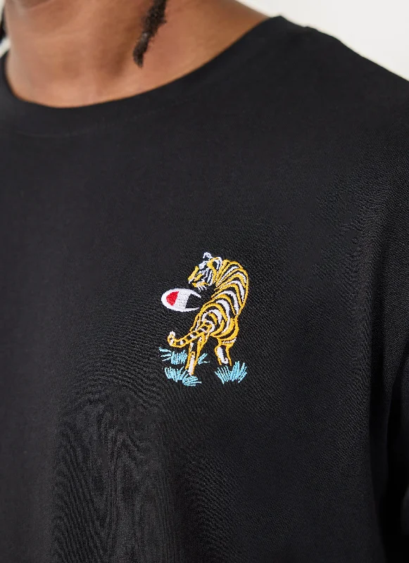 Tiger T Shirt | Champion and Percival | Black