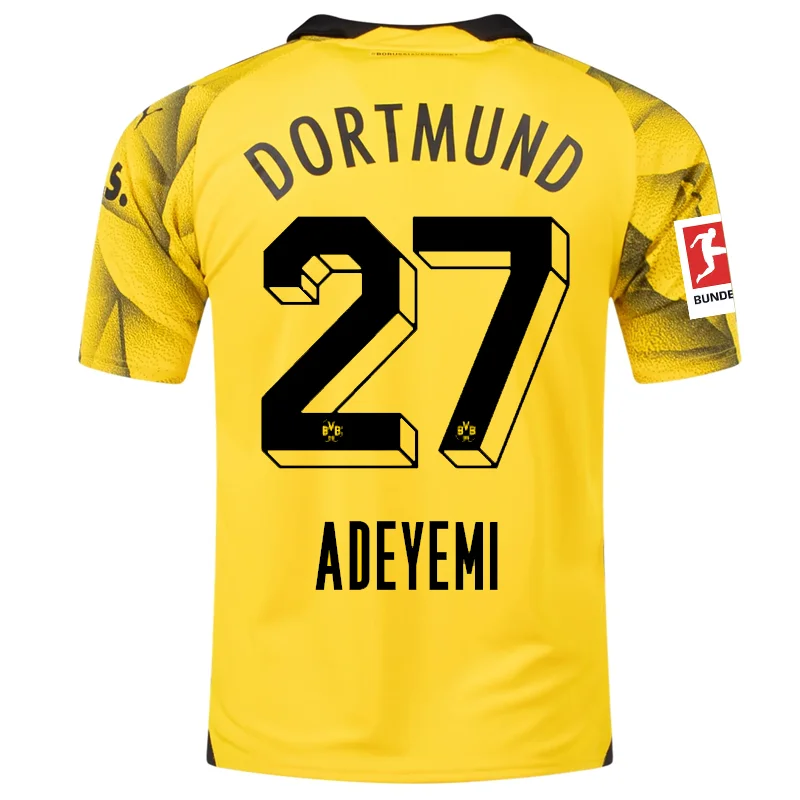 Puma Borussia Dortmund Karim Adeyemi Third Jersey w/ Bundesliga Patch 23/24 (Cyber Yellow/Puma Black)