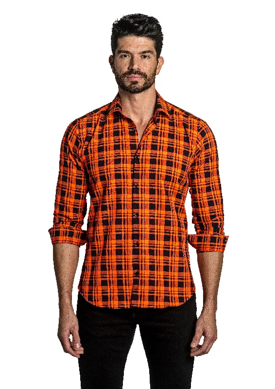 Red Check Long Sleeve Shirt T-6769