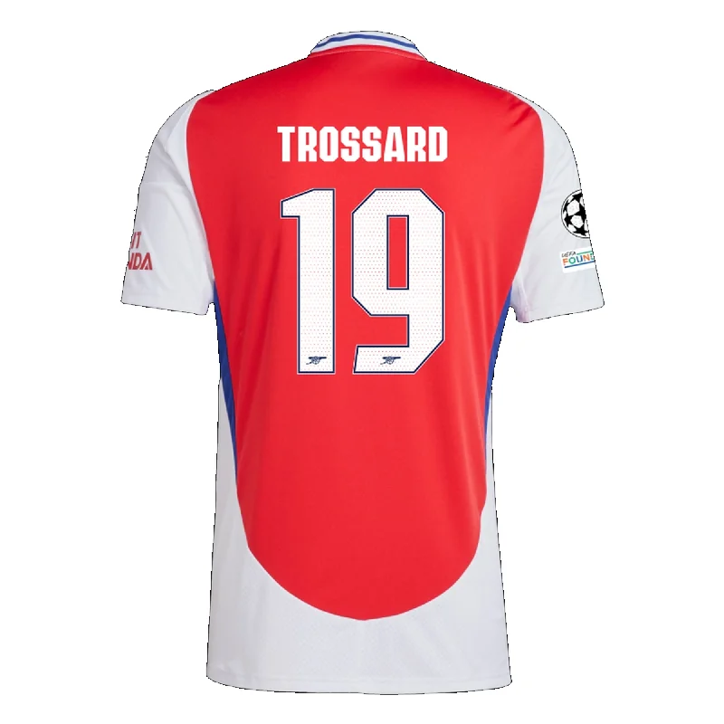 adidas Arsenal Leandro Trossard Home Jersey w/ Champions League Patches 24/25 (Better Scarlet/White)