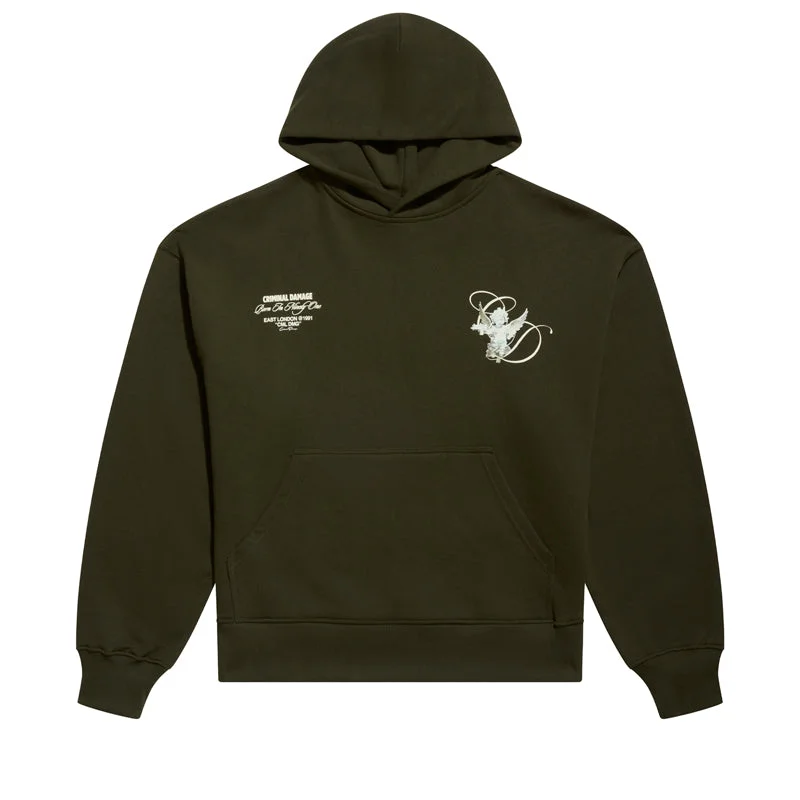 Criminal Damage Cherub Hoodie - Green