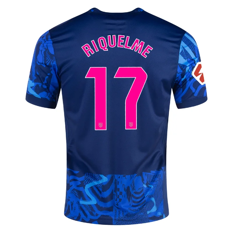 Nike Atletico Madrid Rodrigo Riquelme Third Jersey w/ La Liga Patch 24/25 (Blue Void/Pink Glow)