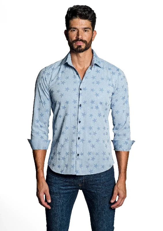 Light Blue Long Sleeve Shirt T-6646