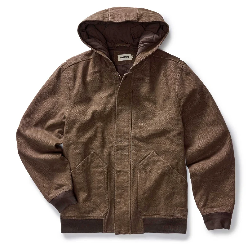 The Workhorse Hoodie in Aged Penny Chipped Canvas