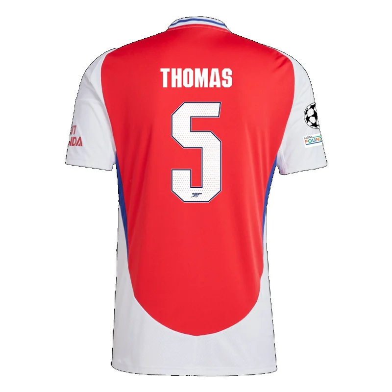 adidas Arsenal Thomas Partey Home Jersey w/ Champions League Patches 24/25 (Better Scarlet/White)