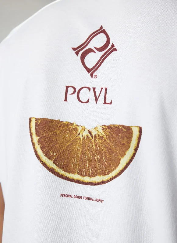 PCVL Oranges Oversized T Shirt | Cotton | White