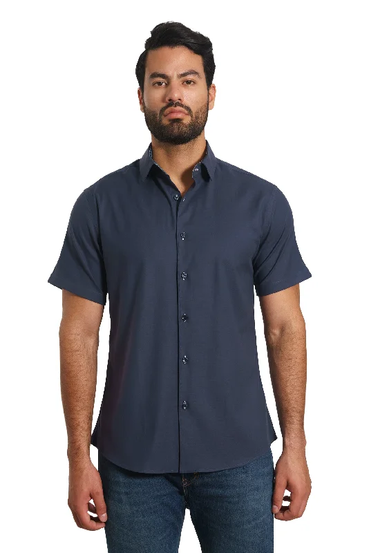 Navy Short Sleeve Shirt Th-2866Ss