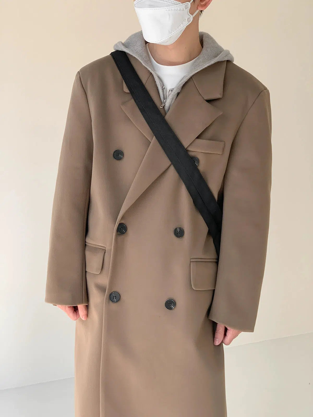 Long Double Breasted Woolen Coat