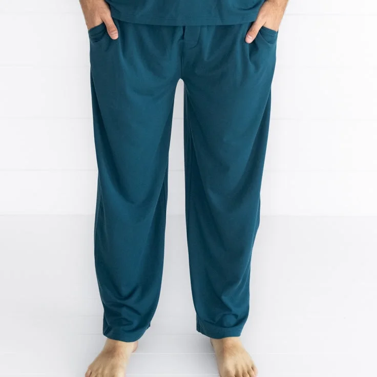 Twilight Teal Cozy Men's Pajama Pants