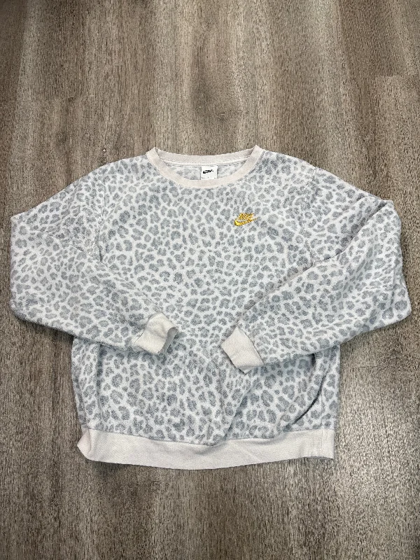 Sweatshirt Crewneck By Nike Apparel In Animal Print, Size: S