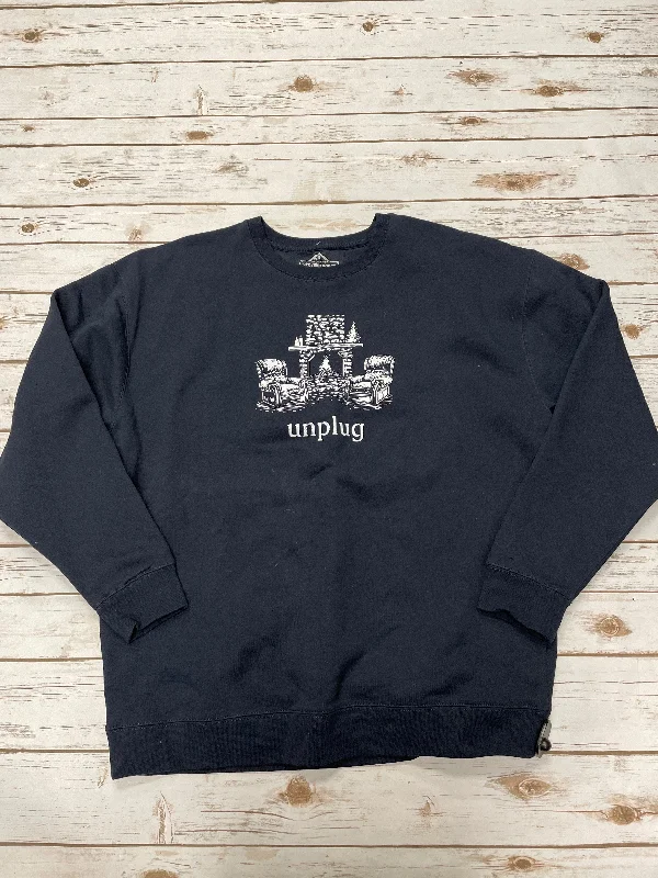 Sweatshirt Crewneck By Cme In Navy, Size: 3x