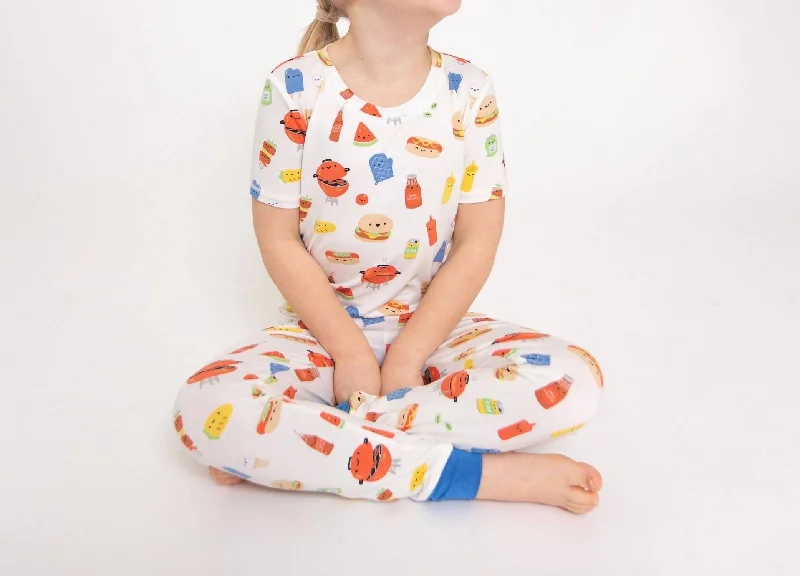 Lounge Wear Set Pajamas In Bbq Buddies