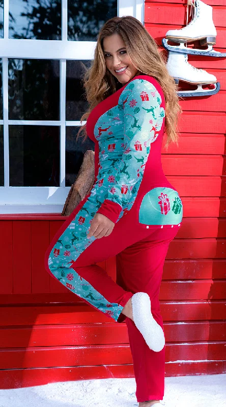 Plus Size Holiday Dreams Snap Back Onesie