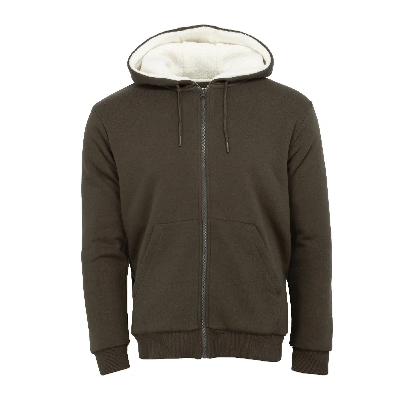 Sherpa Lined FZ Hoody - Mens